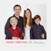 Elegantes modernes Minimalistisches Foto Ornament Aus Metall (Rückseite)