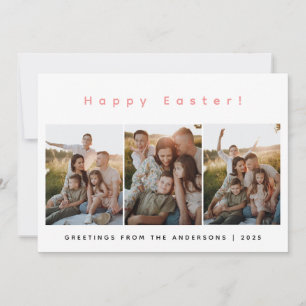 Elegantes modernes minimalistisches Frohe Ostern 3 Feiertagskarte
