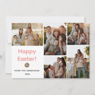 Elegantes modernes minimalistisches Frohe Ostern 5 Feiertagskarte