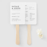 Elegantes modernes Minimalistisches Hochzeitsprogr
