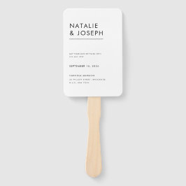 Elegantes modernes Minimalistisches Hochzeitsprogr Fächer
