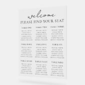 Elegantes modernes Minimalistisches Hochzeitsstift Acrylschild (Winkel)