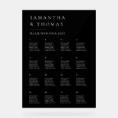 Elegantes modernes Minimalistisches Hochzeitsstift Acrylschild (Vorderseite)