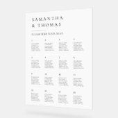 Elegantes modernes Minimalistisches Hochzeitsstift Acrylschild (Winkel)