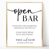 Elegantes, modernes Minimalistisches Hochzeitssymb Poster