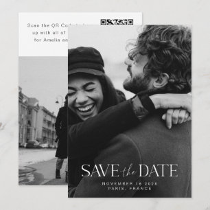 Elegantes modernes Minimalistisches Kalligraphie-F Save The Date