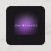 Elegantes modernes Minimalistisches Lila Template Quadratische Visitenkarte (Vorderseite)