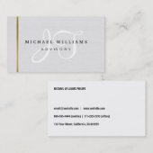 ELEGANTES MODERNES MINIMALISTISCHES Metall Visitenkarte (Vorne/Hinten)