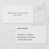 ELEGANTES MODERNES MINIMALISTISCHES Metall Visitenkarte (Vorne/Hinten)