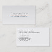 ELEGANTES MODERNES MINIMALISTISCHES Metall Visitenkarte (Vorne/Hinten)