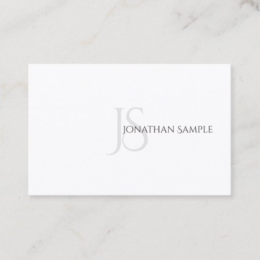 Elegantes modernes Minimalistisches Mit Monogramm Visitenkarte (Vorderseite)