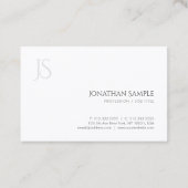 Elegantes modernes Minimalistisches Mit Monogramm Visitenkarte (Rückseite)
