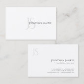 Elegantes modernes Minimalistisches Mit Monogramm Visitenkarte (Vorne/Hinten)