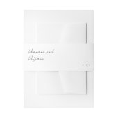 Elegantes, modernes Minimalistisches Namensdatum Einladungsbanderole (Vorderseite Beispiel)