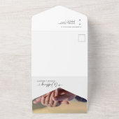 Elegantes modernes Minimalistisches QR-Code-Foto All In One Einladung (Außenbereich)