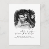 Elegantes modernes Minimalistisches Save the Date  Ankündigungspostkarte (Vorderseite)