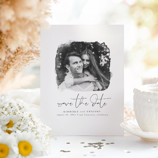 Elegantes modernes Minimalistisches Save the Date  Ankündigungspostkarte