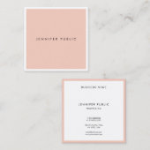 Elegantes modernes Minimalistisches schlichtes Quadratische Visitenkarte (Vorne/Hinten)