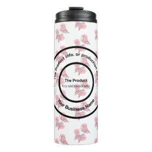Elegantes modernes Minimalistisches Schwarz-Weiß-P Thermosbecher
