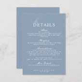 Elegantes, modernes Minimalistisches Skript Hochze Begleitkarte (Vorne/Hinten)