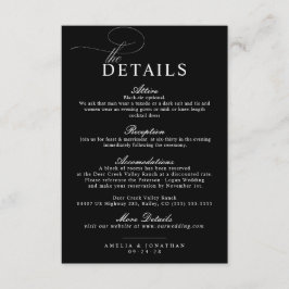 Elegantes, modernes Minimalistisches Skript Hochze Begleitkarte