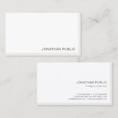 Elegantes modernes Minimalistisches Template Beruf Visitenkarte (Vorne/Hinten)