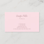 Elegantes modernes Minimalistisches Template Beruf Visitenkarte (Rückseite)