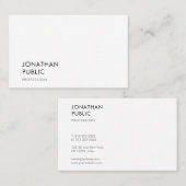 Elegantes modernes Minimalistisches Template Beruf Visitenkarte (Vorne/Hinten)