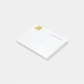 Elegantes, modernes Minimalistisches Template Gold Post-it Klebezettel (angewinkelt)