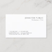 Elegantes modernes minimalistisches Template halbg Visitenkarte (Rückseite)