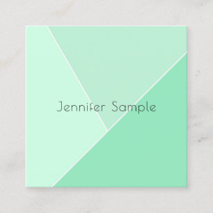 Elegantes, modernes Minimalistisches Template Minz Quadratische Visitenkarte