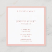 Elegantes, modernes Minimalistisches Template Quadratische Visitenkarte (Rückseite)