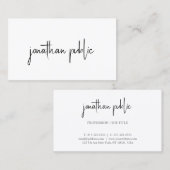 Elegantes modernes Minimalistisches Template Semi Visitenkarte (Vorne/Hinten)