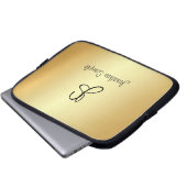 Elegantes, modernes Mit Monogramm Imitat - Goldvor Laptopschutzhülle (Vorne Knopf)