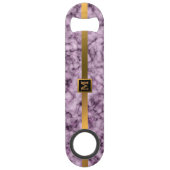 Elegantes, modernes Mit Monogramm Marmorschwarz Speed Flaschenöffner (Vorderseite)