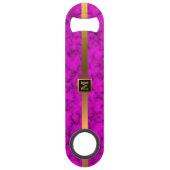 Elegantes, modernes Mit Monogramm Marmorschwarz Speed Flaschenöffner (Vorderseite)