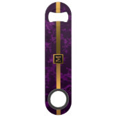 Elegantes, modernes Mit Monogramm Marmorschwarz Speed Flaschenöffner (Vorderseite)