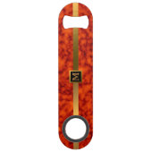 Elegantes, modernes Mit Monogramm Marmorschwarz Speed Flaschenöffner (Vorderseite)