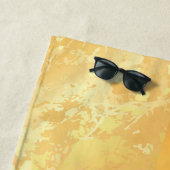 Elegantes, modernes Mit Monogramm Marmorschwarz Strandtuch (Beispiel)