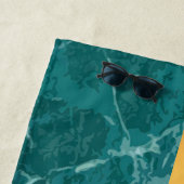 Elegantes, modernes Mit Monogramm Marmorschwarz Strandtuch (Beispiel)