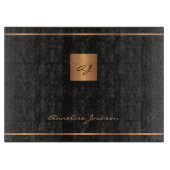 Elegantes, modernes, mit Monogramm-schicke, einzig Schneidebrett (Vorderseite)