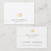 Elegantes modernes Mit Monogramm Template Beruflic Visitenkarte (Vorne/Hinten)