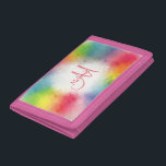 Elegantes, modernes Mit Monogramm Template Tri-fold Geldbeutel<br><div class="desc">Elegante moderne Mit Monogramm Vorlage Regenbogen Abstrakt Fügen Sie Ihren Text Gelb Orange Blau Grün Rosa Lila Damen Wallets - Trifalts Brieftasche.</div>