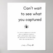 Elegantes, modernes Modell für die Hochzeitskamera Poster (Vorne)