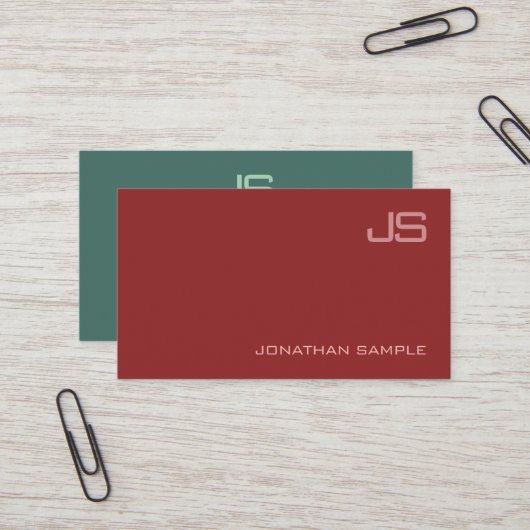 Elegantes modernes Monogram Beruflich Design Luxus Visitenkarte (Vorderseite/Rückseite Beispiel)