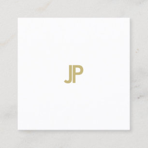 Elegantes, modernes Monogram Sleek Template Quadratische Visitenkarte