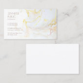 Elegantes, modernes Monogramm aus Goldmarmor Beruf Visitenkarte (Vorne/Hinten)