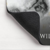 Elegantes, modernes Monogramm aus Goldmarmor Perso Mousepad (Ecke)