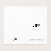 Elegantes modernes Monogramm Beruflich Minimalisti Visitenkarten (Außenseite Aufgefaltet)