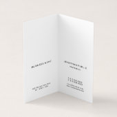 Elegantes modernes Monogramm Beruflich Minimalisti Visitenkarten (Innenseite)